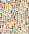 © denis_pc - Background / wallpaper / texture of funny cartoon people