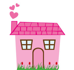 Sticker - cute house