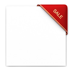 Wall Mural - red corner with golden edge - sale