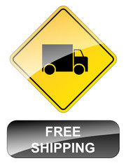 Wall Mural - FREE SHIPPING Sign (home express delivery service button stamp)