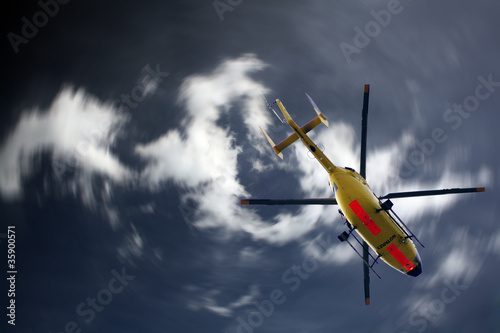 Fotoboard na płycie Helikopter na niebie