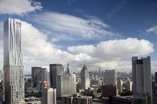Board z aluminiowym obramowaniem Panoramę Manhattanu