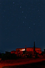 Wall Mural - Big Dipper constellation over a countryside scene