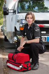 Confident EMS Paramedic Woman