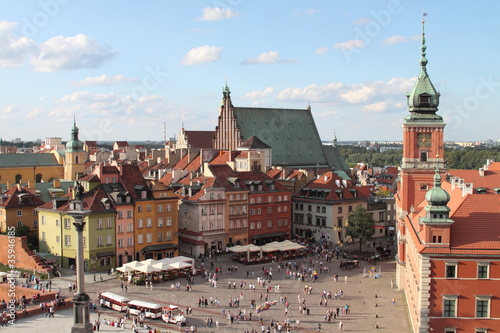 Naklejka samoprzylepna Warszawa,plac zamkowy