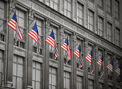 Naklejka dekoracyjna American Flags