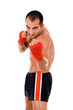 © cristovao31 - Portrait of young boxer man over white background