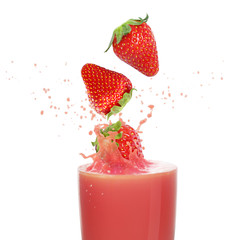 Wall Mural - Strawberry juice