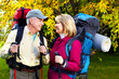© grinny - Hiking senior couple.