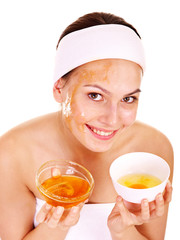 Natural homemade organic  facial masks of honey.