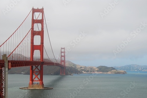 Obraz na płótnie canvas trzyczęściowy "tryptyk" San francisco - golden gate