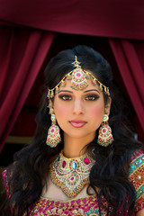 Sticker - portrait of a beautiful indian bride