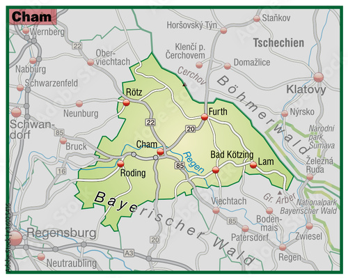 Landkreis Cham V6 – kaufen Sie diese Vektorgrafik und finden Sie