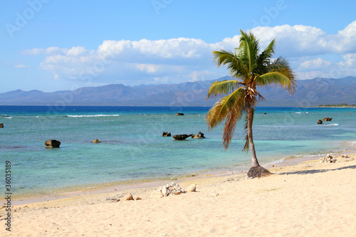Plakat na papierze fotorealistycznym Kuba - Ancon Beach