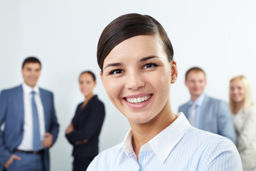 Canvas Print - Brunette businesswoman