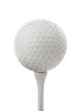 Fototapeta Desenie - Golf ball isolated on white background