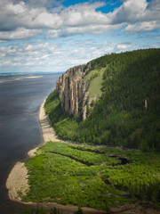 Wall Mural - Yakutia, wild mountain landscape, Lena river