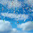confetti in clouds
