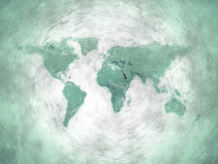 world map painting