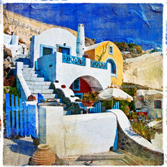 Wall Mural - colors of Santorini series - artistic picture