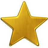 Fototapeta Perspektywa 3d - Gold star