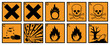 Gefahrstoffzeichen Set Etiketten Gefahrgut Schilder Symbole