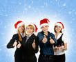 © Acronym - Young attractive business people in Christmas style