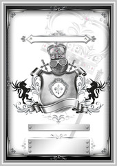 Wall Mural - Flyer Heraldisch Wappen