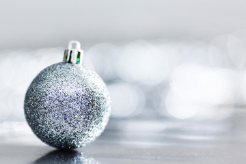 silver christmas ball