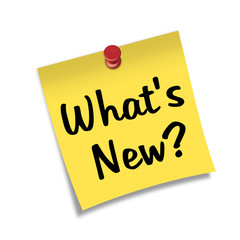 Canvas Print - Post-it con chincheta texo What's New?