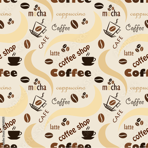 Tapeta ścienna na wymiar Coffee pattern