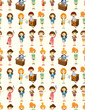 © notkoo2008 - cartoon pretty office woman worker seamless pattern