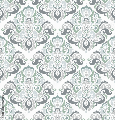 Tapeta ścienna na wymiar seamless wallpaper with floral retro ornament