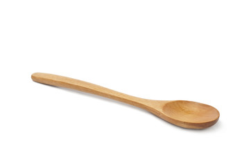 Wooden spoon isolated on a white background