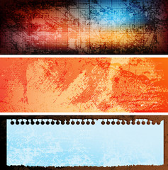 Wall Mural - abstract design grungy vector banners. Eps10 vector