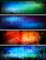 Wall Mural - creative design grungy colorful banners