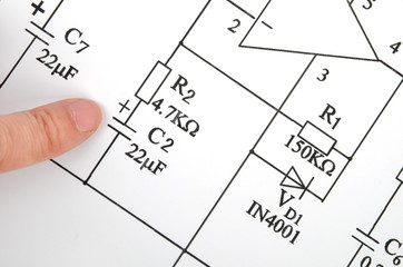 Wall Mural - Circuit diagram