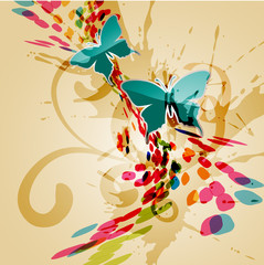 Wall Mural - butterfly background