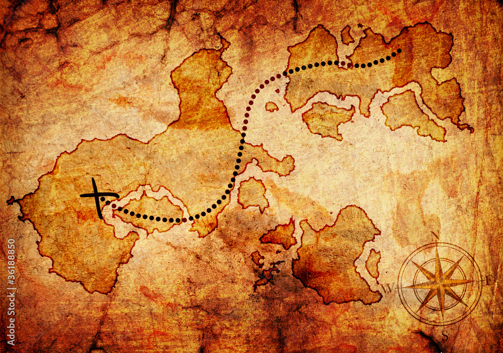 old treasure map Stock Illustration | Adobe Stock