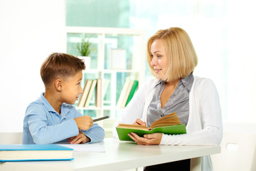 Canvas Print - Interacting at lesson