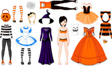 Halloween Girl With Costumes