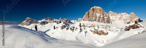 Board z aluminiowym obramowaniem Panoramiczne dolomity