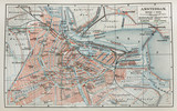 Fototapeta Mapy - Old Amsterdam  map