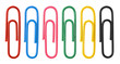 Collection of colorful paper clips