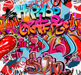 Fototapeta Młodzieżowe - Hip hop graffiti urban art background