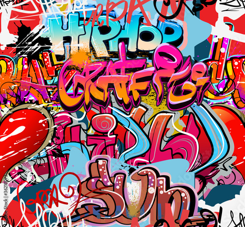 Plakat Hip-hop graffiti miejskich sztuka tło