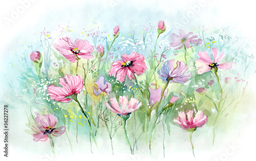 Nowoczesny obraz na płótnie summer flowers (series C)
