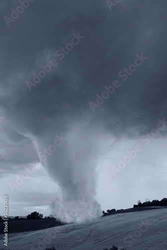 Fotografie, Obraz wide tornado on the countryside in summer