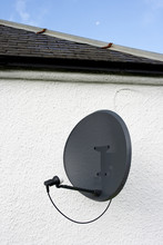 Satellite Dish On White Wall
