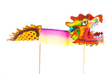 Colorful Paper Dragon Puppet Figurine